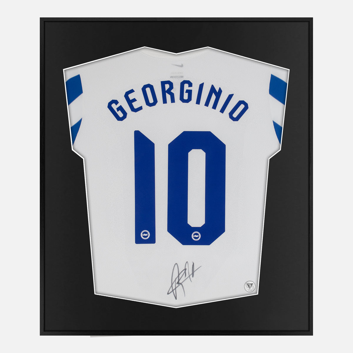 Framed Georginio Rutter Signed Brighton & Hove Albion Shirt [Lite] — Authentic signature with NFC and COA | The Vault