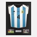 Framed Gonzalo Montiel Signed Argentina Shirt 2022 World Cup [Classic]