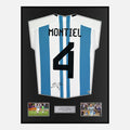 Framed Gonzalo Montiel Signed Argentina Shirt World Cup 4 [Classic]