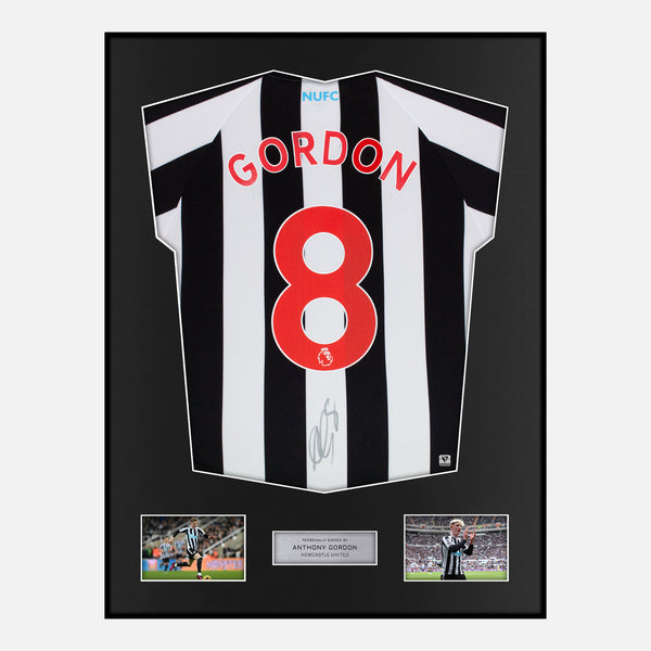 Framed Gordon Signed Newcastle United Shirt