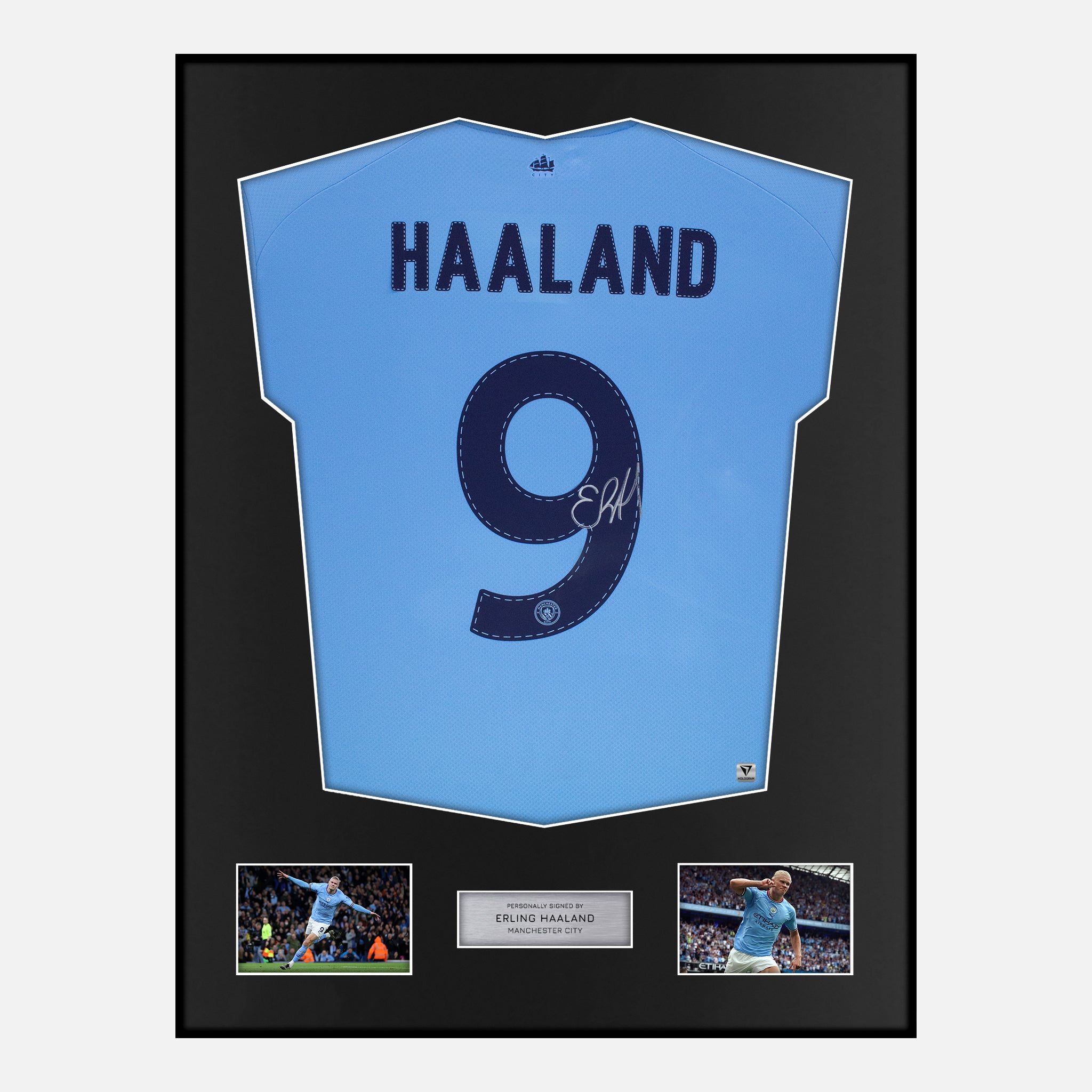 Win FC Photo encadrée signée Erling Haaland A4 - Signature numérique reproduite - Cadeau pour les fans de Manchester City Win FC Photo encadrée signée Erling Haaland A4 - Signature numérique reproduite - Cadeau pour les fans de Manchester City