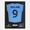 Framed Erling Haaland Signed Manchester City Shirt 2022-23 Home [Classic]