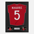 Framed Harry Maguire Signed Manchester United Shirt Home 2023-24 [Classic]
