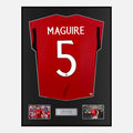 Framed Harry Maguire Signed Manchester United Shirt Home 2023-24 [Classic]
