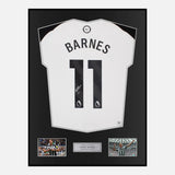 Framed Harvey Barnes Signed Newcastle United Shirt 2024-25 Home [Modern]