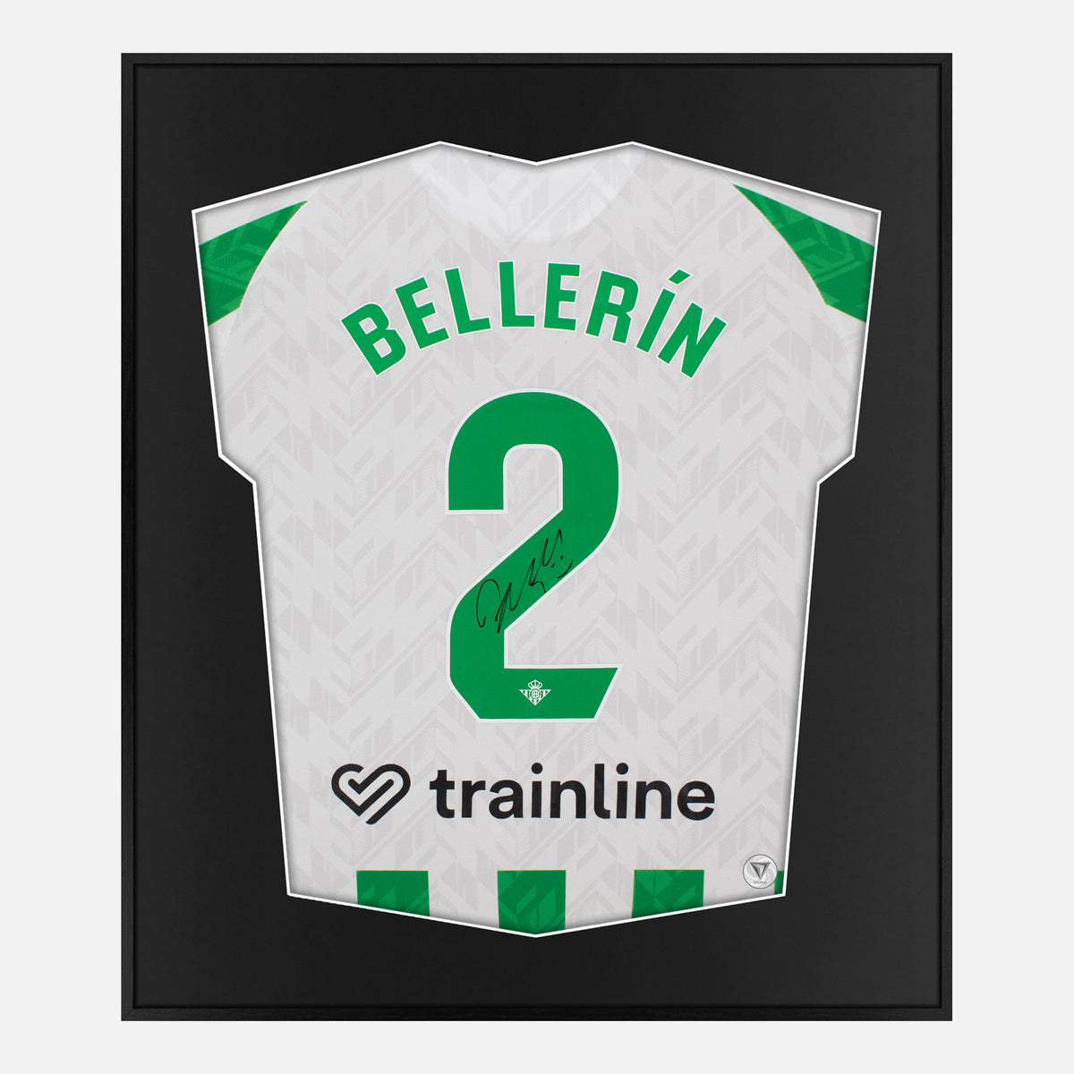Framed Hector Bellerin Signed Real Betis Shirt 2024-25 Home [Lite] — Authentic signature with NFC and COA | The Vault