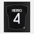 Framed Fernando Hierro Signed Shirt, Real Madrid Away Black [Lite]