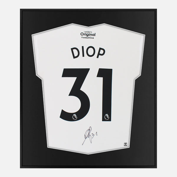 Framed Issa Diop Signed Shirt, Fulham Home [Mini]