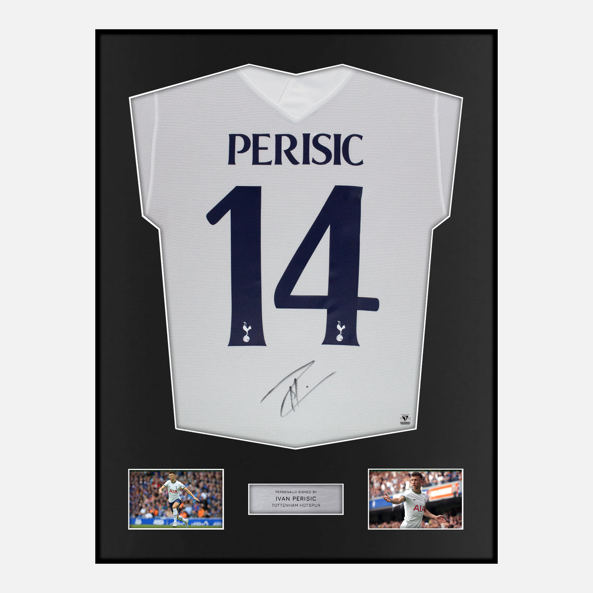 Framed Ivan Perisic Signed Tottenham Hotspur Shirt Home [Classic] — Verified autograph with NFC and certificate | The Vault