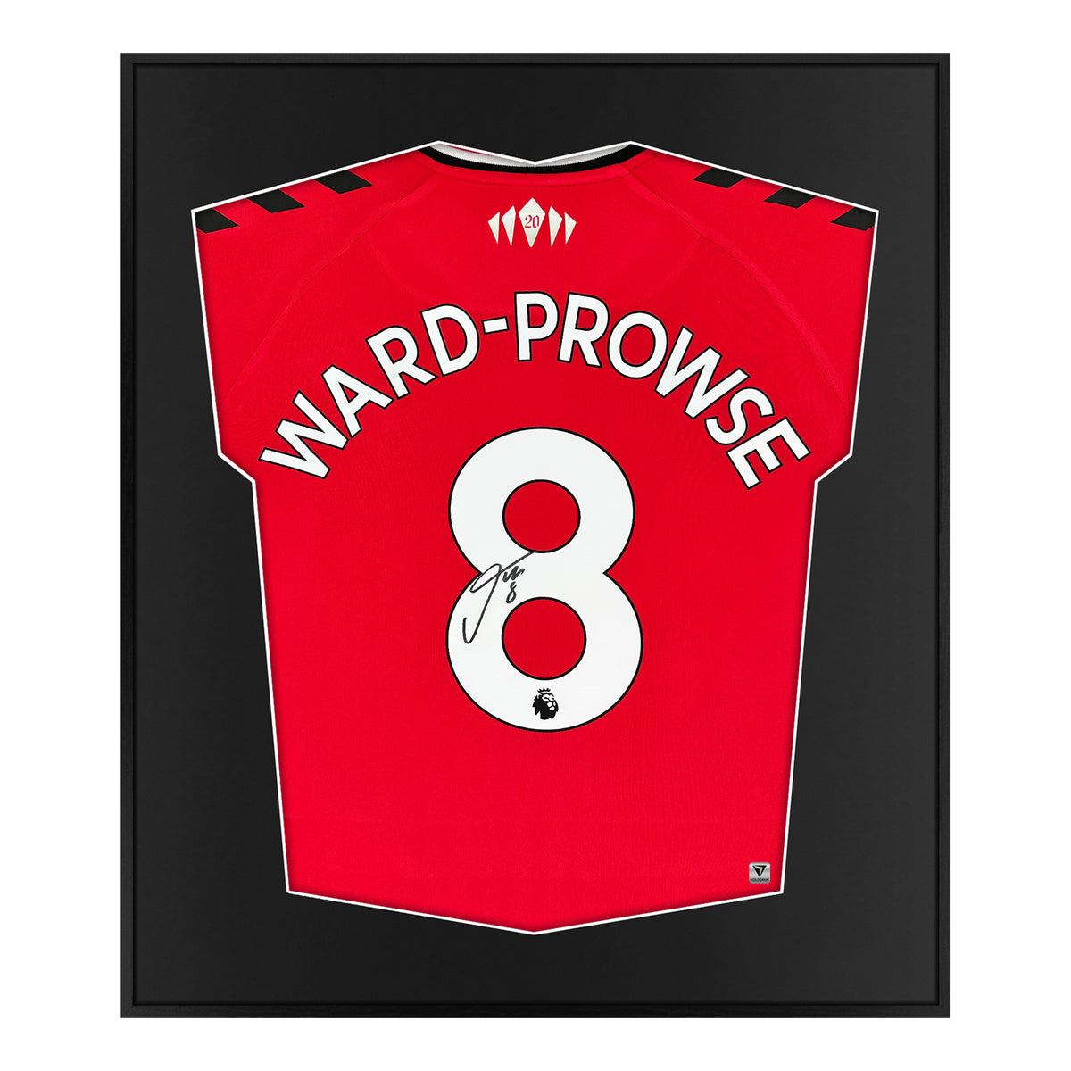 Framed Ward-Prowse Signed Shirt, Southampton Legend [Lite] — Authentic signature with NFC and COA | The Vault