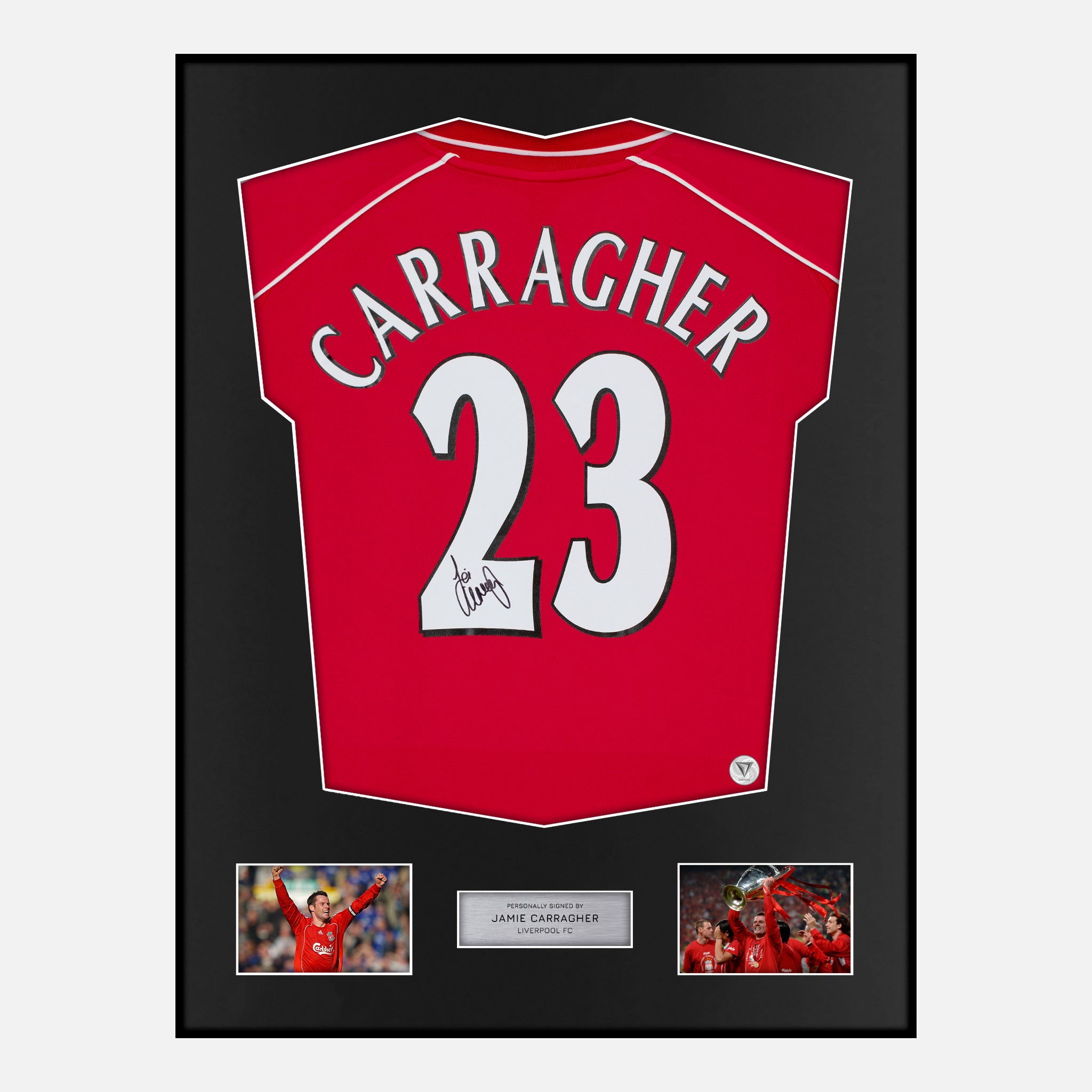 Framed Jamie Carragher Signed Liverpool Shirt | Classic