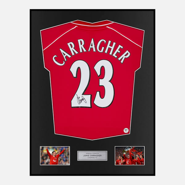 Framed Jamie Carragher Signed Liverpool Shirt Home 2000 [Modern]