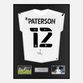 Framed Jamie Paterson Signed Swansea City Shirt 2022-23 Home [Classic]