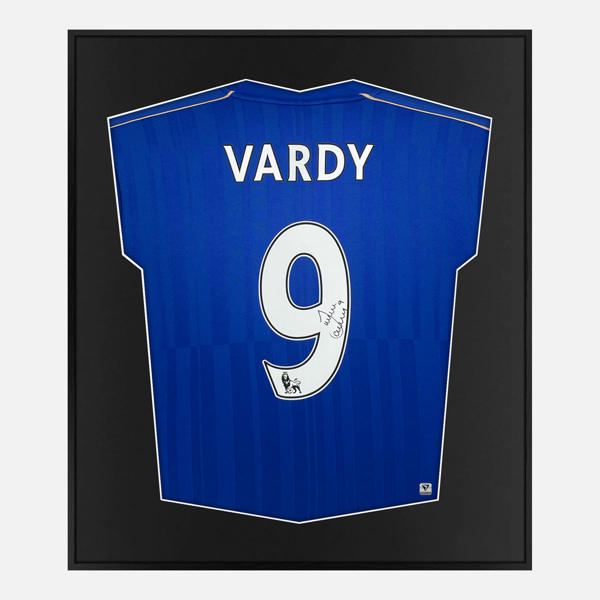 Framed Vardy Signed Shirt, Leicester City, Rare & Original [Lite] — Authentic signature with NFC and COA | The Vault