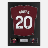 Framed Jarrod Bowen Signed West Ham United Shirt Home 2025-26 [Classic]