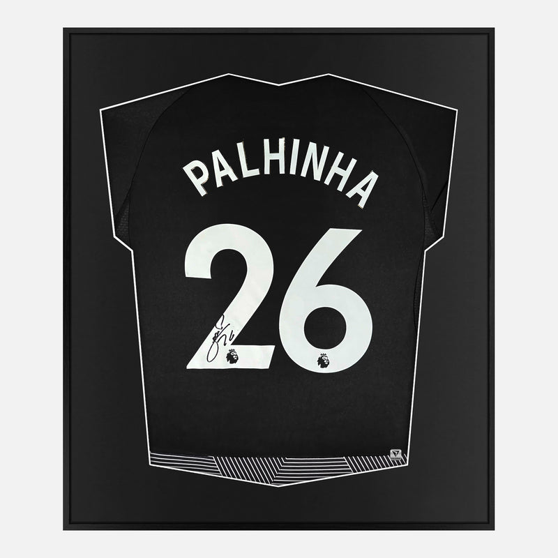 Framed Palhinha Signed Shirt, Fulham Black Third away [Mini]