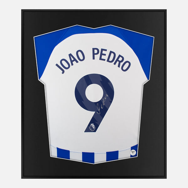 Framed Joao Pedro Signed Brighton Shirt Home [Lite]