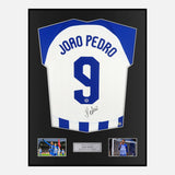 Framed Joao Pedro Signed Brighton Shirt Home 2023-24 [Modern]