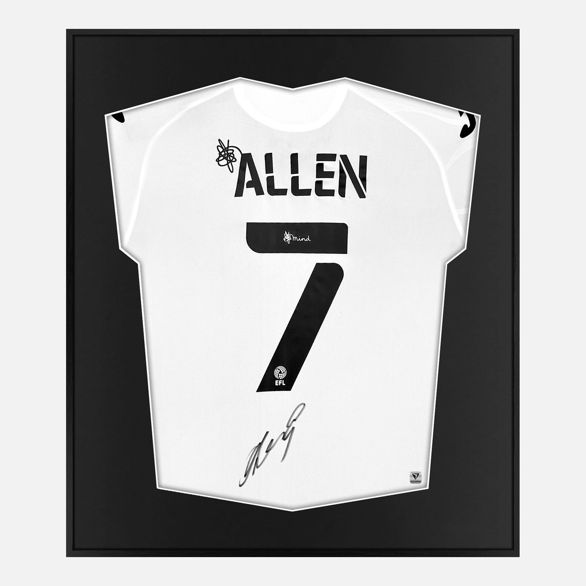 Framed Joe Allen Signed Shirt, Swansea City White Home [Lite] — Authentic signature with NFC and COA | The Vault