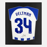 Framed Joel Veltman Signed Brighton & Hove Albion Shirt [Mini]