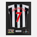 Framed Joelinton Signed Newcastle United Shirt 2022-23 Home [Classic]