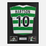 Framed John Hartson Signed Celtic Shirt 2005-07 Home [Modern]