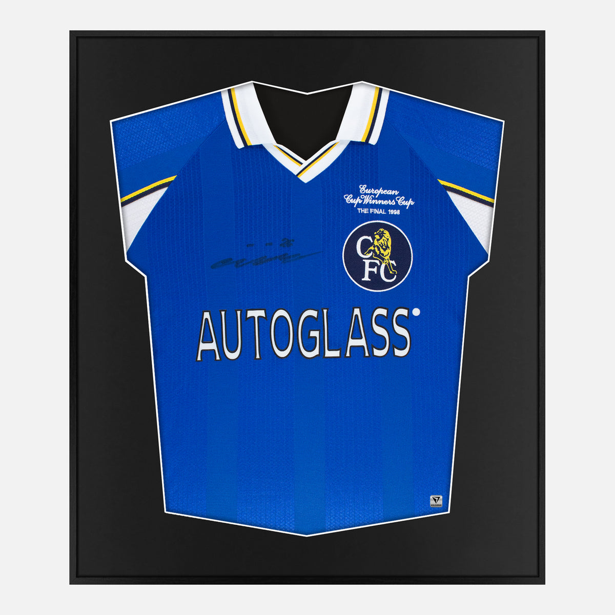 Framed Terry Signed Shirt, Chelsea, Blue Home [Lite] — Authentic signature with NFC and COA | The Vault