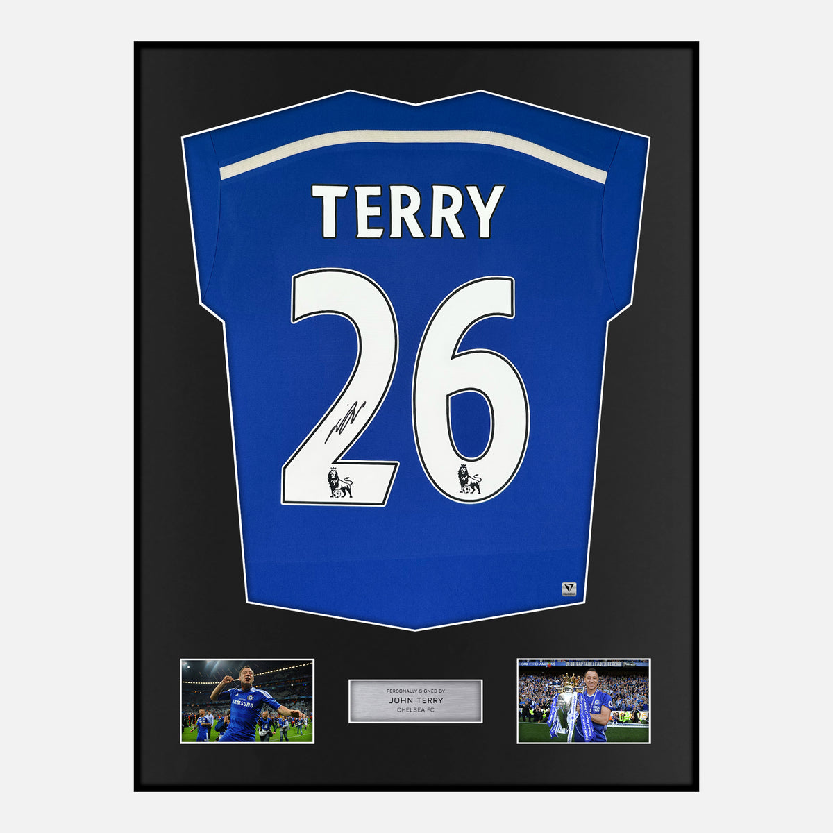 Framed John Terry Signed Chelsea Shirt 2014-15 Home [Classic] — Verified autograph with NFC and certificate | The Vault