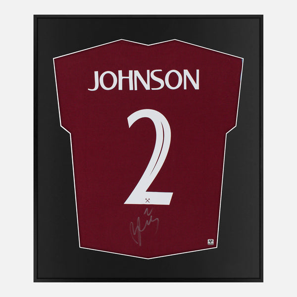 Framed Ben Johnson Signed West Ham Shirt, Retro edition [Mini]