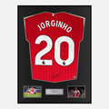 Framed Jorginho Signed Arsenal Shirt 2023-24 Home [Classic]