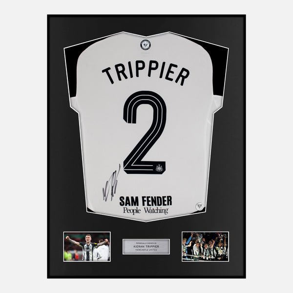Framed Kieran Trippier Signed Newcastle United 2025 Cup Final [Classic]