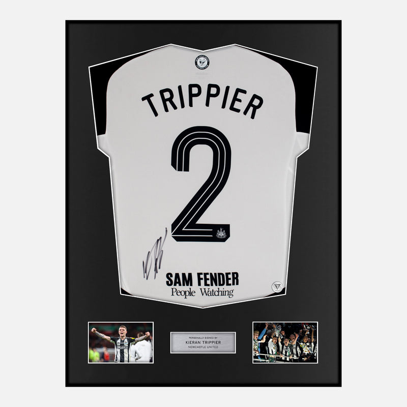Framed Kieran Trippier Signed Newcastle United 2025 Cup Final [Classic]
