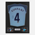 Framed Vincent Kompany Signed Manchester City Shirt 2016-17 Home [Classic]