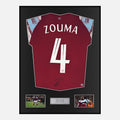 Framed Kurt Zouma Signed West Ham United Shirt 2022-23 Home [Classic]