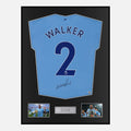 Framed Kyle Walker Signed Manchester City Shirt 2023 Treble [Classic]