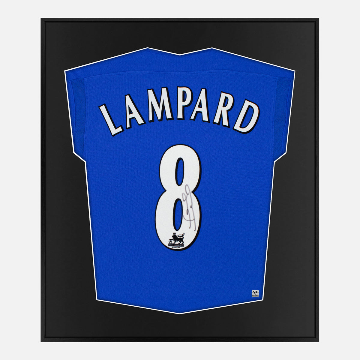 Framed Lampard Signed Shirt, Chelsea Home [Lite] — Authentic signature with NFC and COA | The Vault