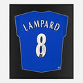 Framed Lampard Signed Shirt, Chelsea Home [Lite]