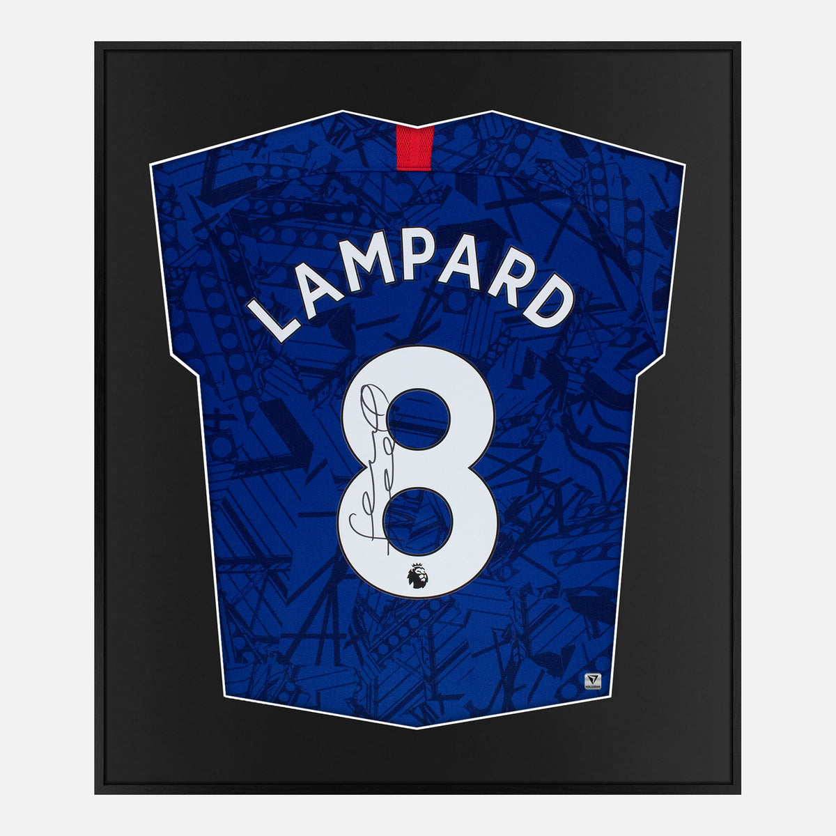 Framed Lampard Signed Chelsea Shirt, 2019-20 Home [Lite] — Authentic signature with NFC and COA | The Vault