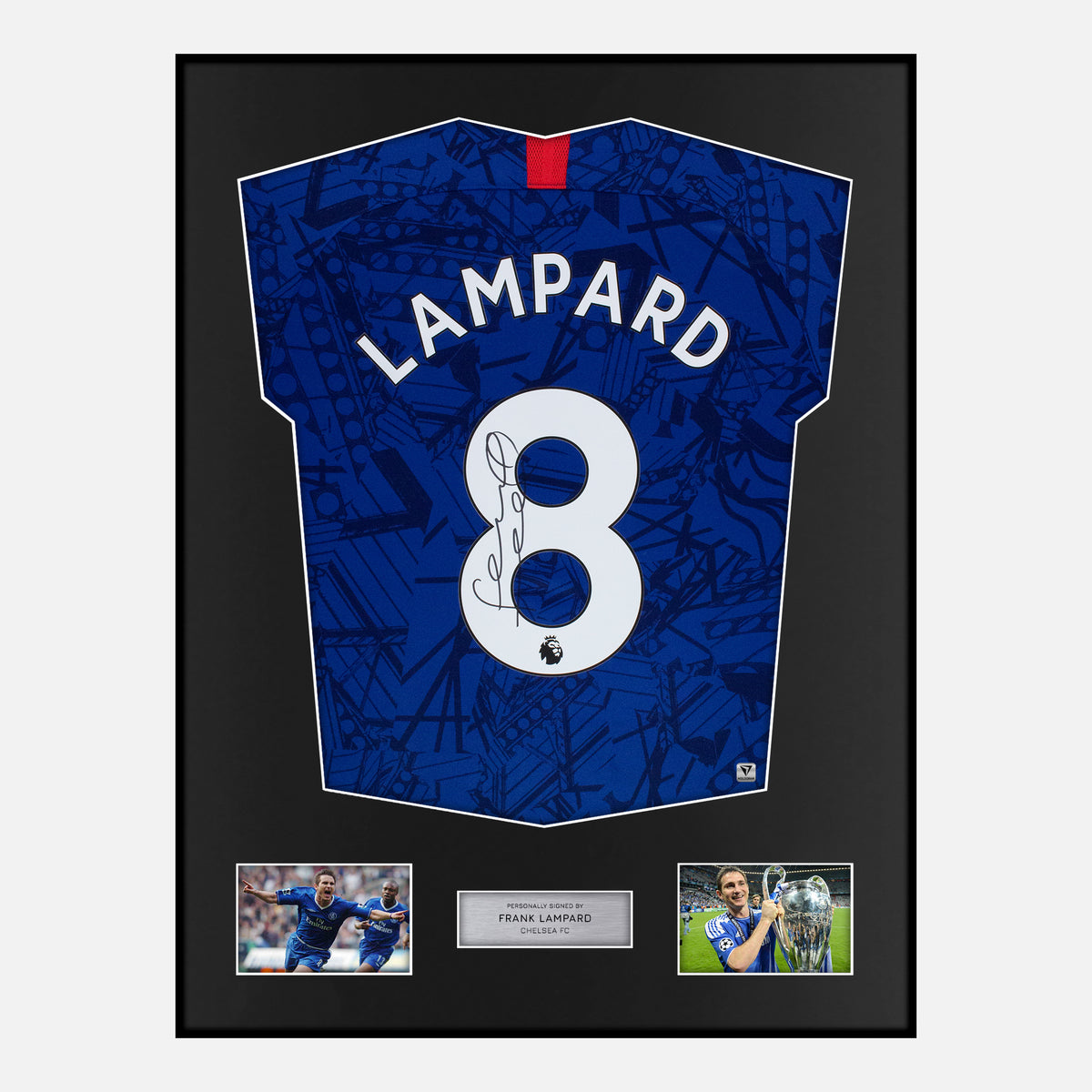 Framed Frank Lampard Signed Chelsea Shirt 2019-20 Home [Classic] — Verified autograph with NFC and certificate | The Vault