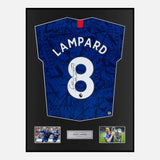 Lampard Framed Jersey Chelsea Signed