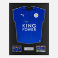 Framed Squad Signed Leicester City Shirt 2016-17 Home [Classic]