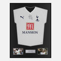 Framed Ledley King Signed Tottenham Hotspur Shirt 2007-08 Home [Classic]