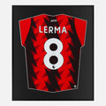 Framed Lerma Signed Shirt, AFC Bournemouth Home [Lite]