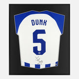 Framed Lewis Dunk Signed Brighton & Hove Albion Shirt [Mini]