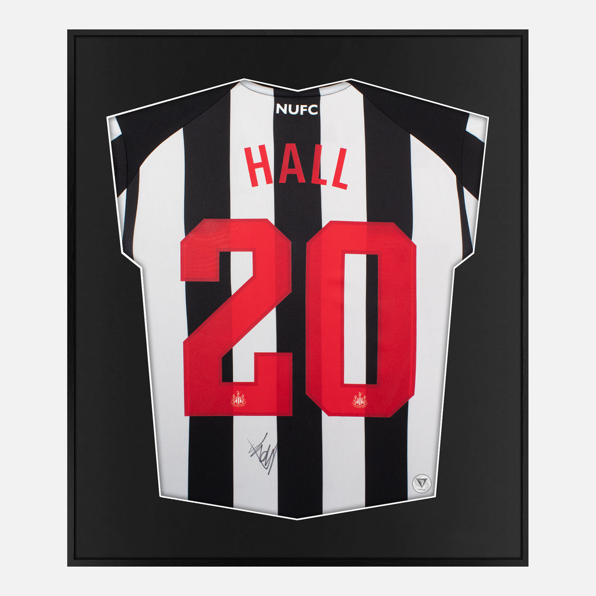Framed Lewis Hall Signed Newcastle Shirt, Home [Lite] — Authentic signature with NFC and COA | The Vault