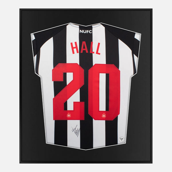 Framed Lewis Hall Signed Newcastle Shirt, Home [Lite]