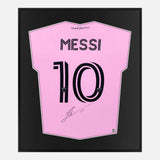 Framed Lionel Messi Signed Inter Miami Shirt 2023-24 Home [Mini]