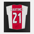 Framed Lisandro Martinez Signed Ajax Shirt Home 2022-23 [Lite]