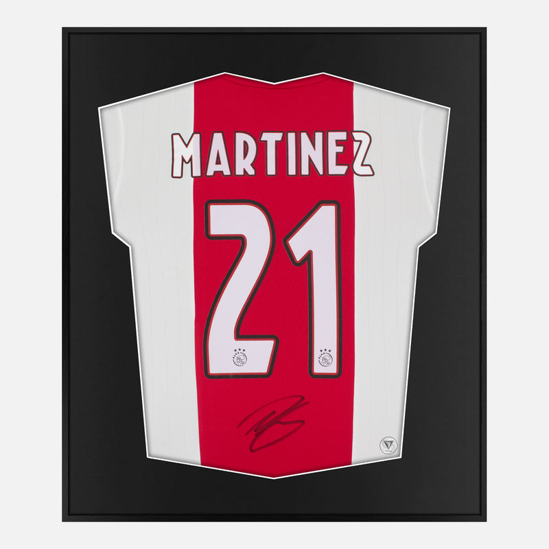 Framed Lisandro Martinez Signed Ajax Shirt Home 2022-23 [Mini]