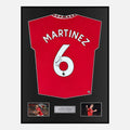 Framed Lisandro Martinez Signed Manchester United Shirt Home 2022-23 [Classic]